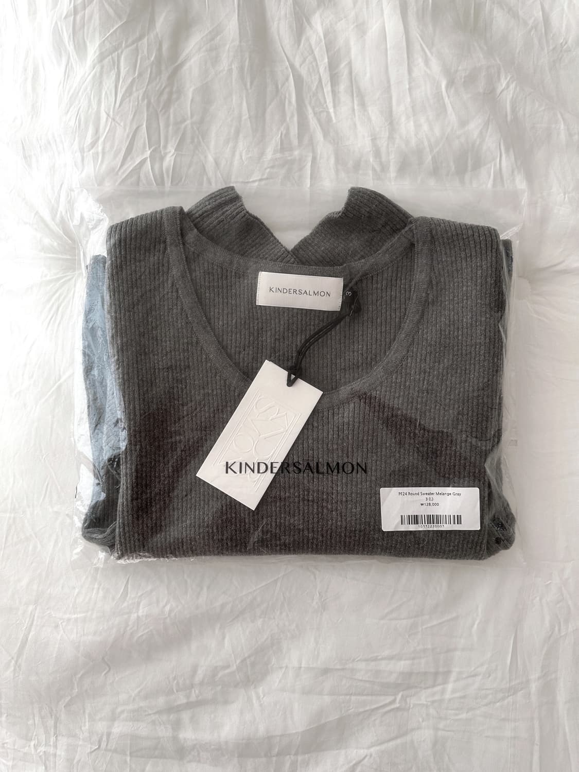 *새상품* 킨더살몬 그레이 니트 상품이미지2