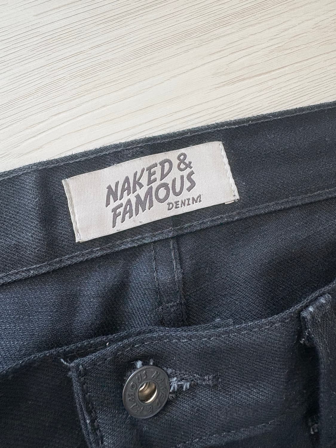 Naked&Famous 스트롱가이 솔리드 블랙 데님 팬츠 상품이미지4