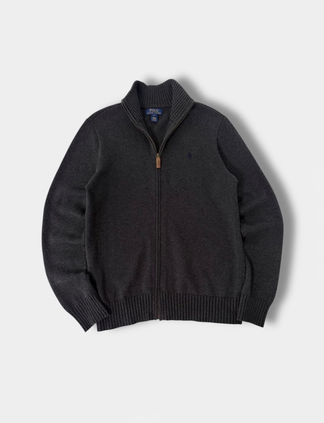 폴로 랄프로렌 신형 루즈핏 딥그레이 니트 집업 상품이미지1