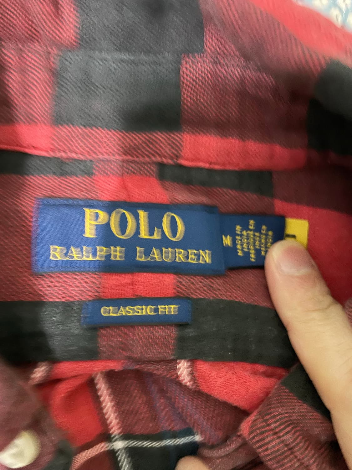 폴로 랄프로렌 체크셔츠 클래식핏 M 상품이미지3