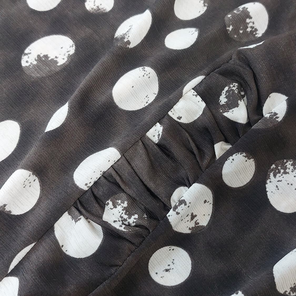 모리걸 오리엔탈 보헤미안 히피 브라운 도트 반팔 원피스 상품이미지3