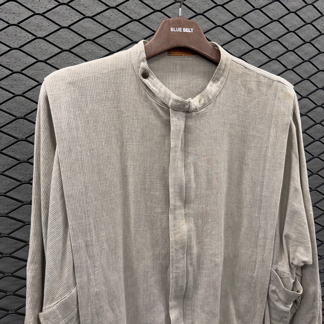 LANCEL 랑셀 스탠드카라 코튼자켓 카라스냅 멀티포켓 디테일 아이보리 상품이미지4