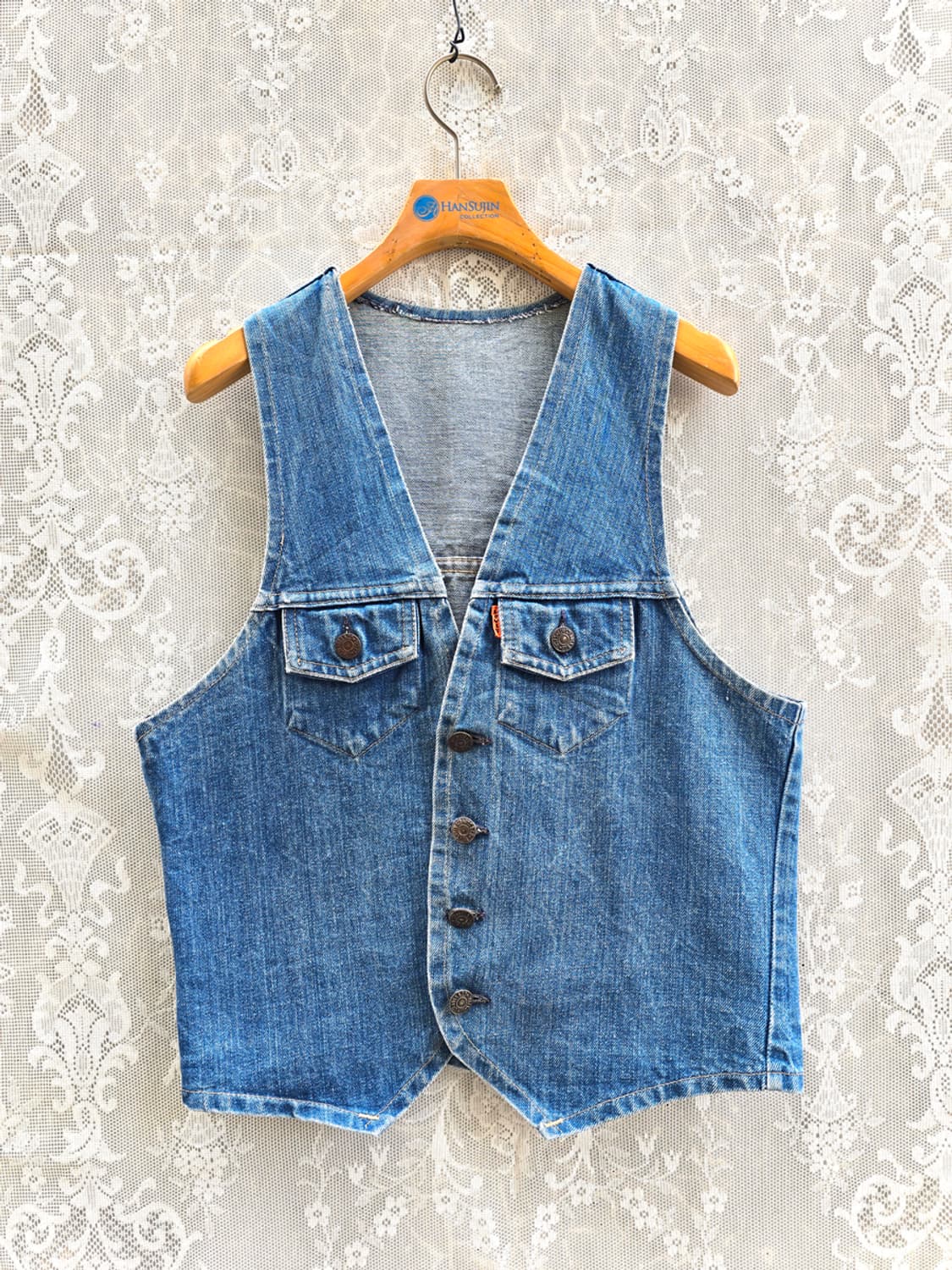 70s 리바이스 오렌지탭 데님 베스트 상품이미지1