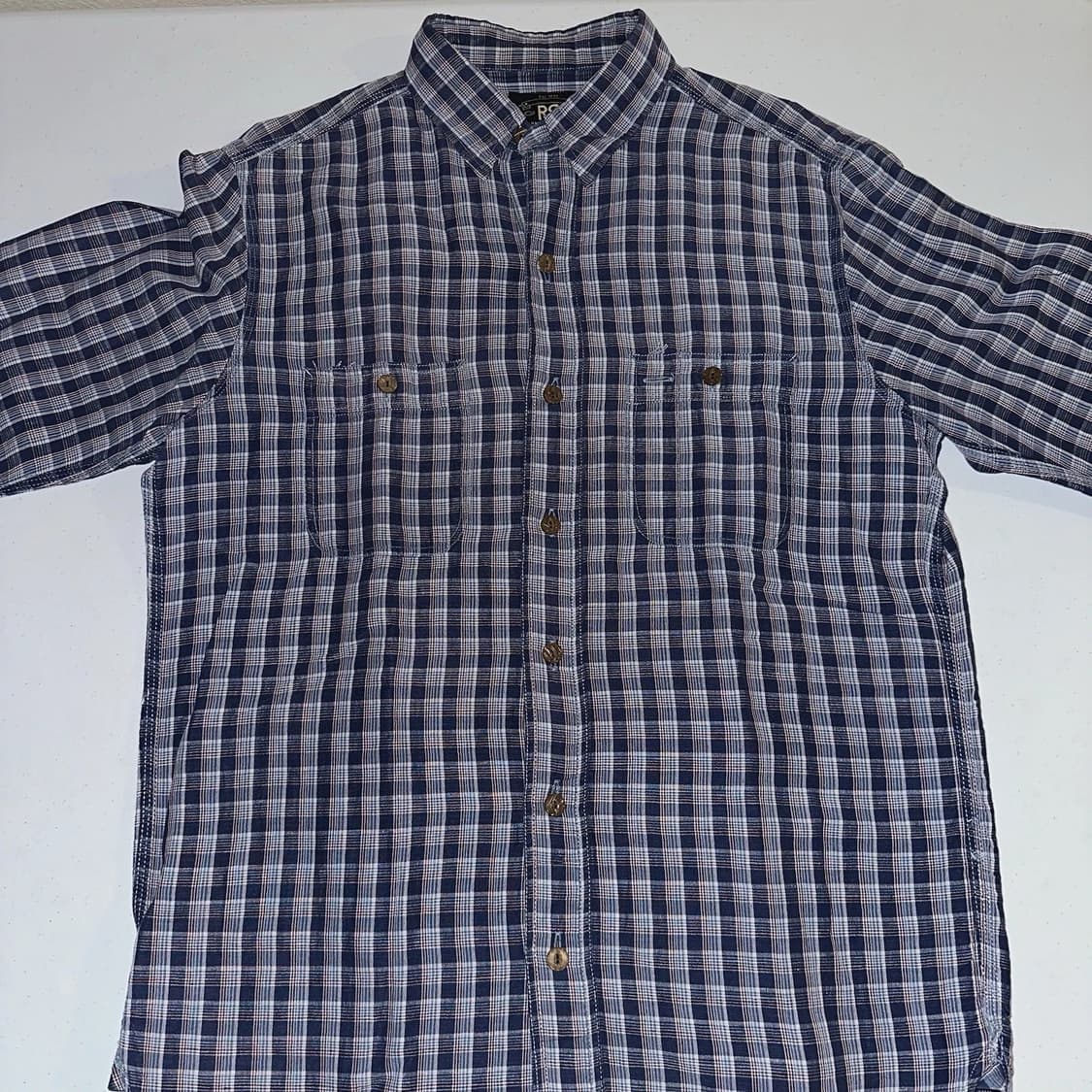 RRL 더블알엘 코튼 린넨 워크셔츠 블루 상품이미지2