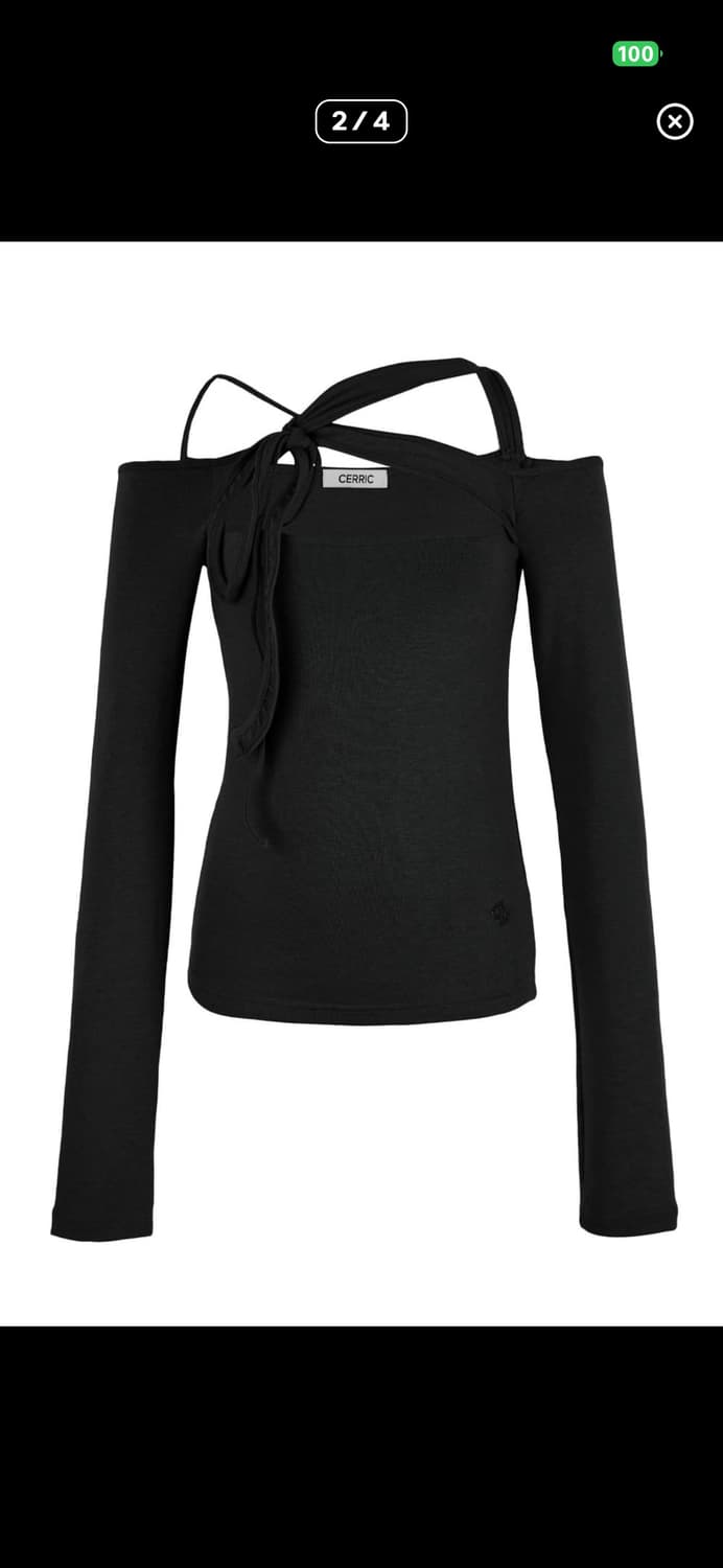 Cerric TANGLE STRAP TOP 화이트입니다 상품이미지2