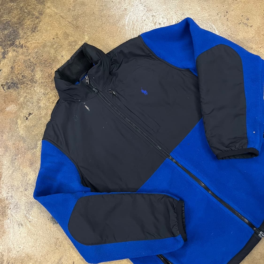 [정품/M] 폴로 랄프로렌 블루 블랙 플리스 자켓 b10 상품이미지1