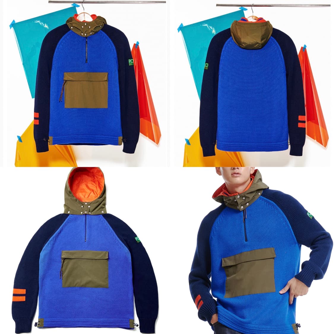 폴로 랄프로렌 하이테크 후디 니트 스웨터 로얄 네이비 M 상품이미지4