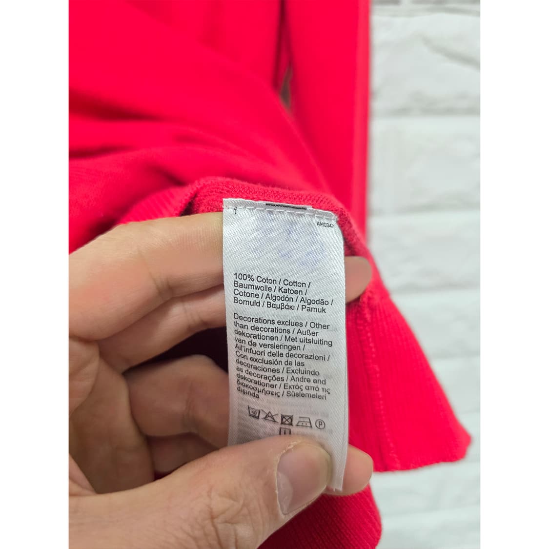 택포// 라코스테 빨간색 브이넥 니트 US M 상품이미지3