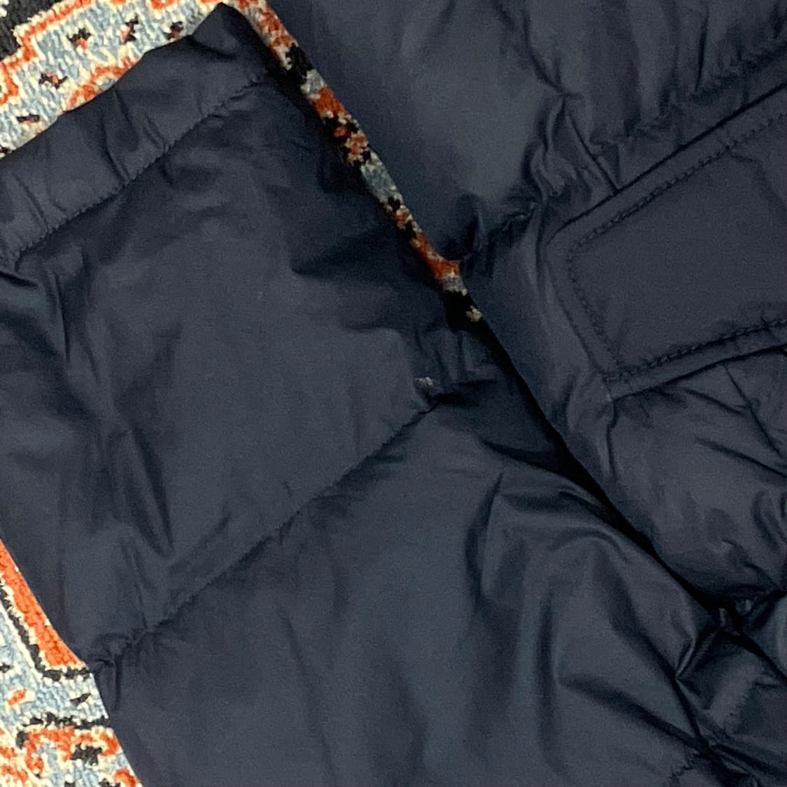 캘러웨이 네이비 스퀘어 퀼팅 정장 하프 코트 패딩 남성110 상품이미지4