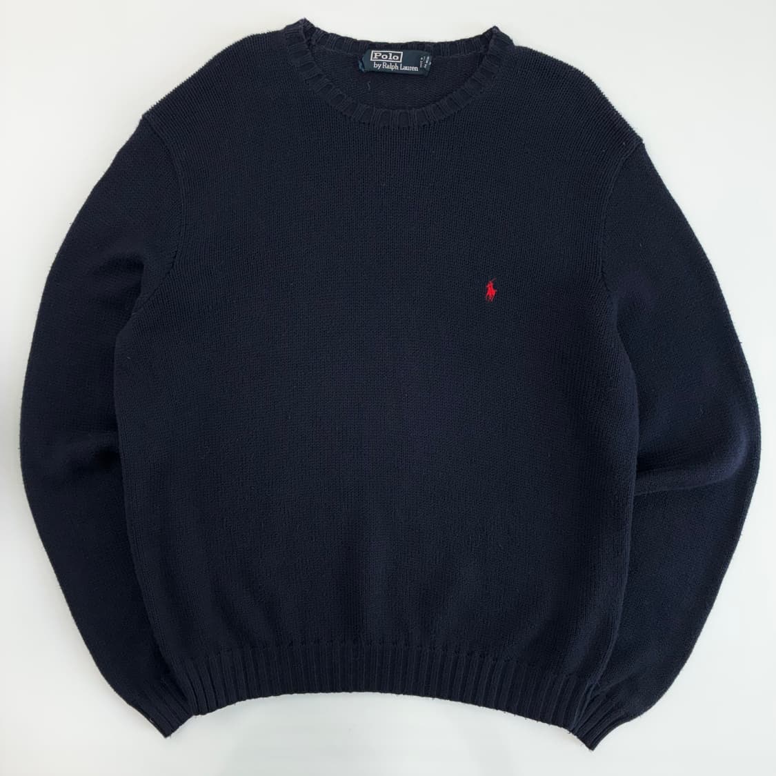 Polo 폴로 랄프로렌 네이비 코튼 네이비 라운드 니트 상품이미지1