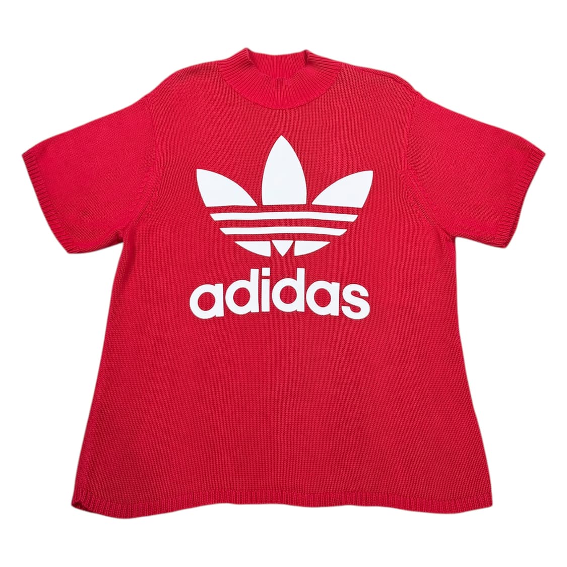 아디다스 빅 트레포일 목폴라 반팔니트 레드 XL 105 상품이미지1