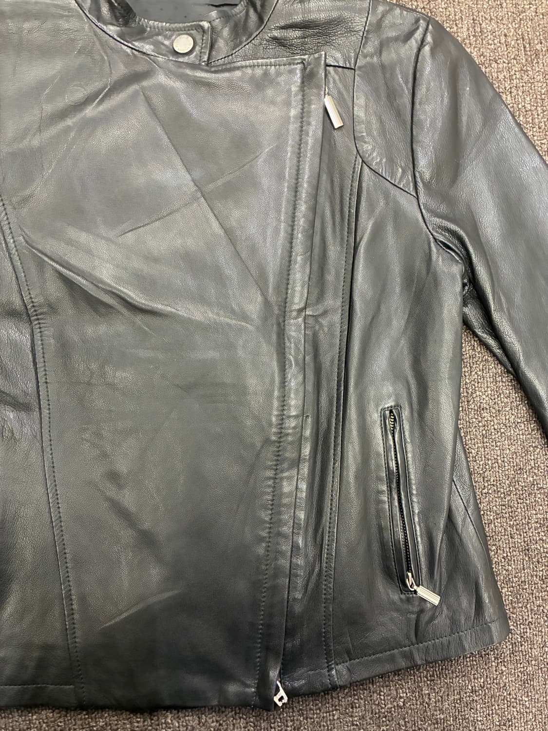 28)Max Mara 막스마라 여성 2way 지퍼 가죽 자켓 상품이미지5