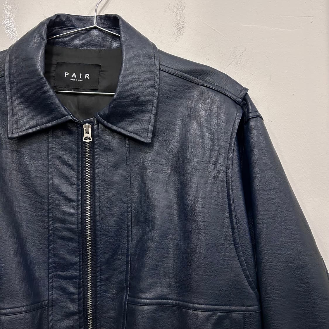 PAIR 램스킨 절개 슬리브 레더 봄버자켓 상품이미지1