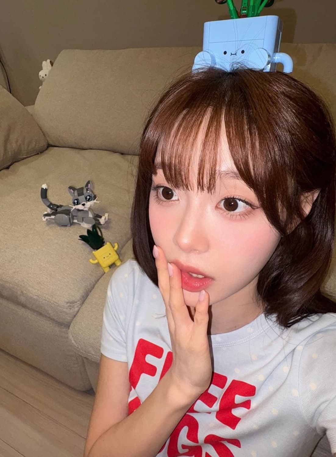 (츄 착용) 스컬프터 프리허그 티 베이비 블루 상품이미지4