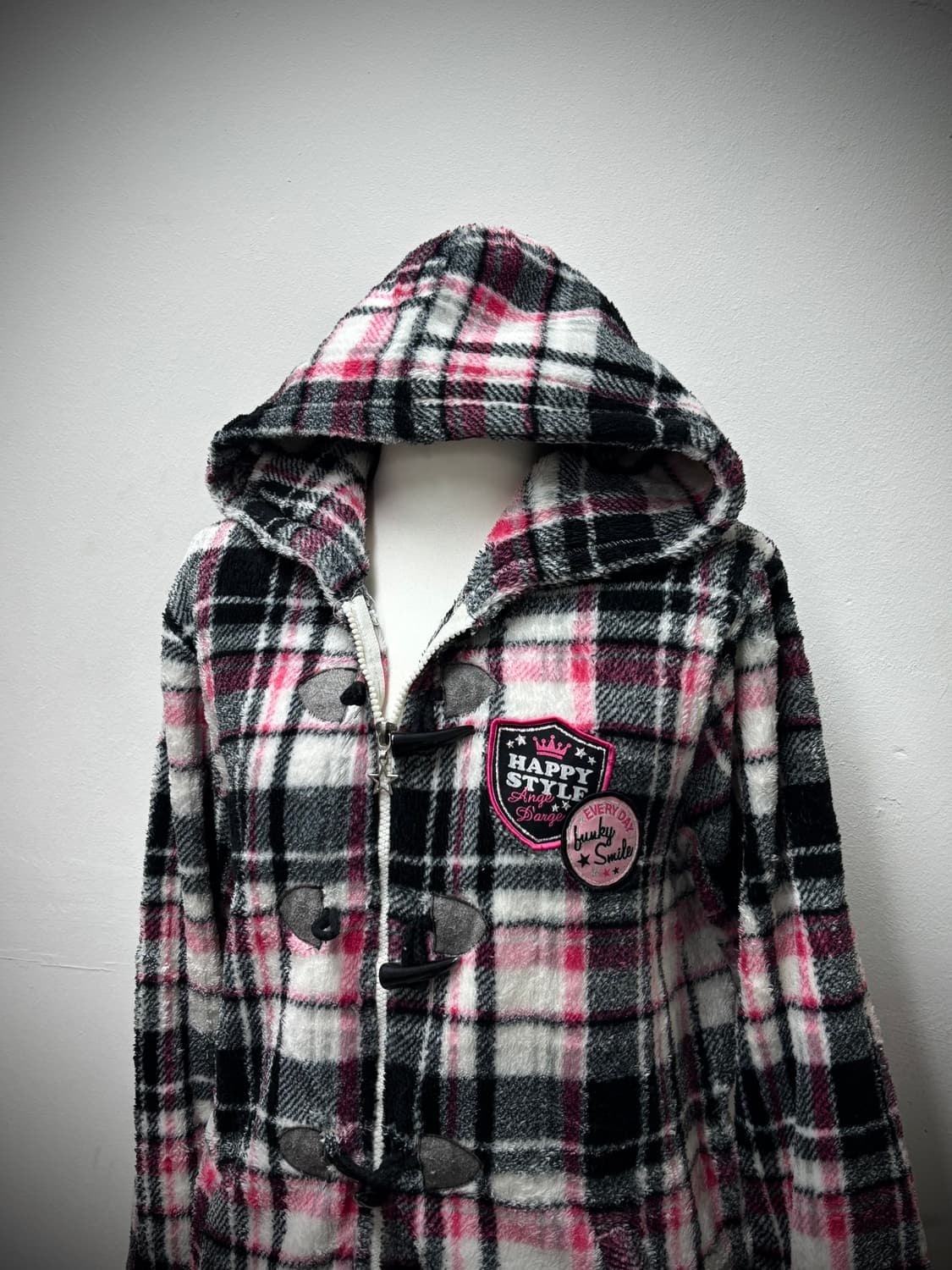 [GAL&Kitsch] Pink&Black Check Patch Deta 상품이미지4