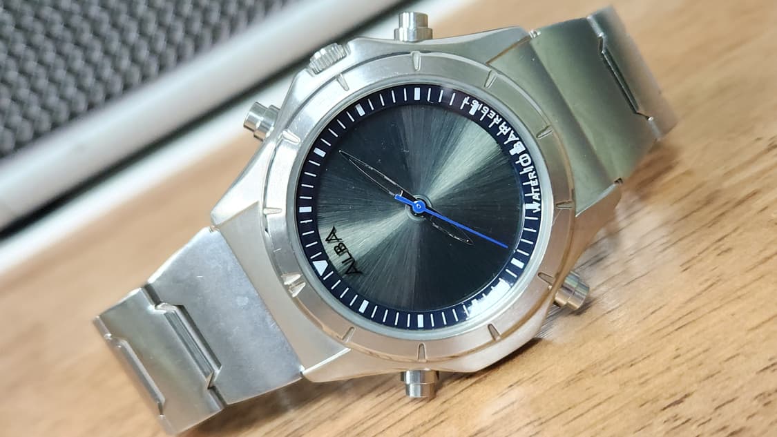 #세이코 알바 빈티지 레어 아나디지 월드 타임 티타늄 손목시계 급처 상품이미지8