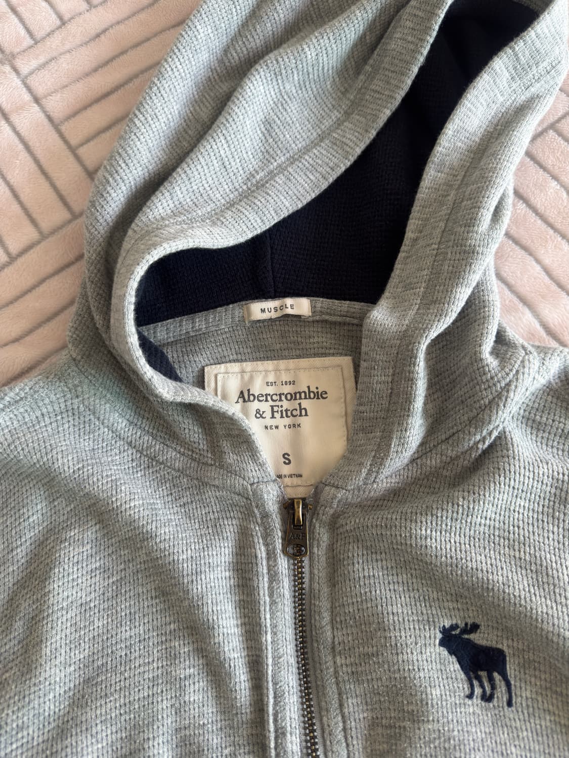 [s] 아베크롬비 와플 슬림핏 후드집업 상품이미지4