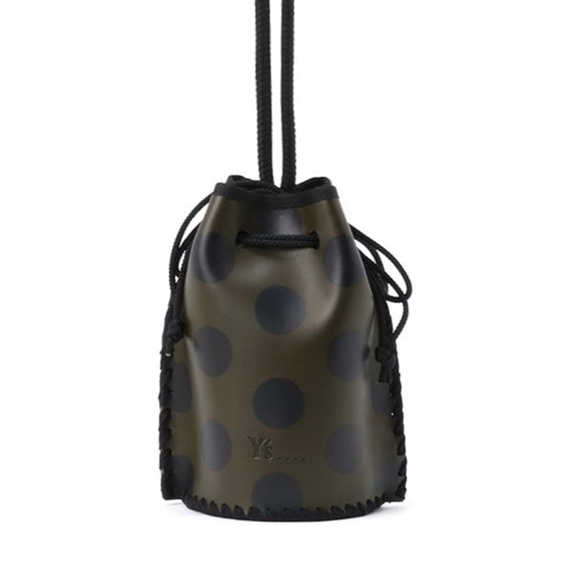 요지야마모토 25ss 도트 버킷백/카키 상품이미지4