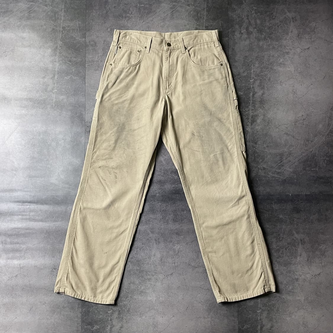 CARHARTT 칼하트 빈티지 베이지 싱글니 카펜터팬츠 상품이미지1