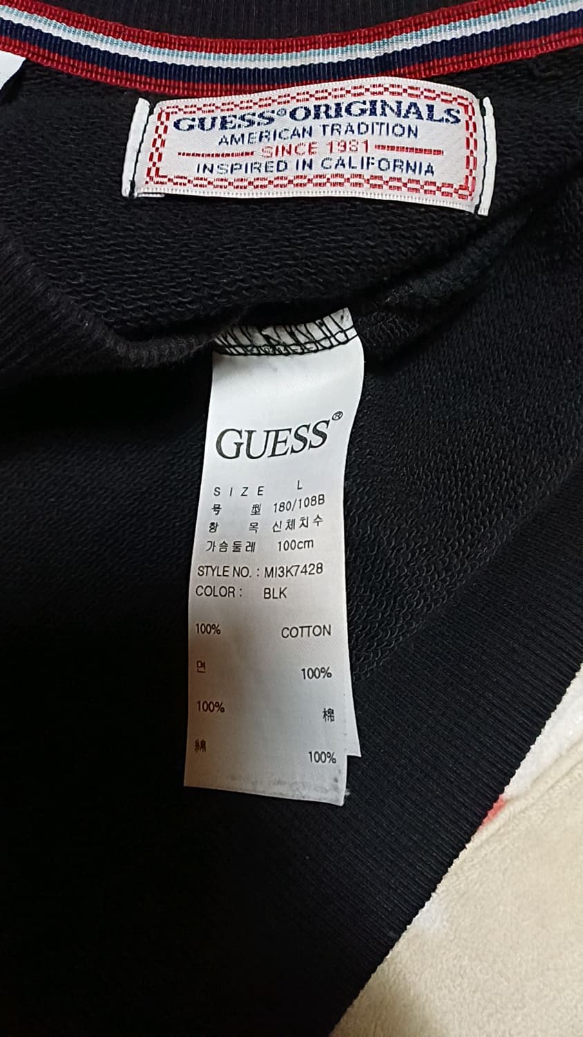 게스 맨투맨 실측105 가슴58 기장74 상품이미지4