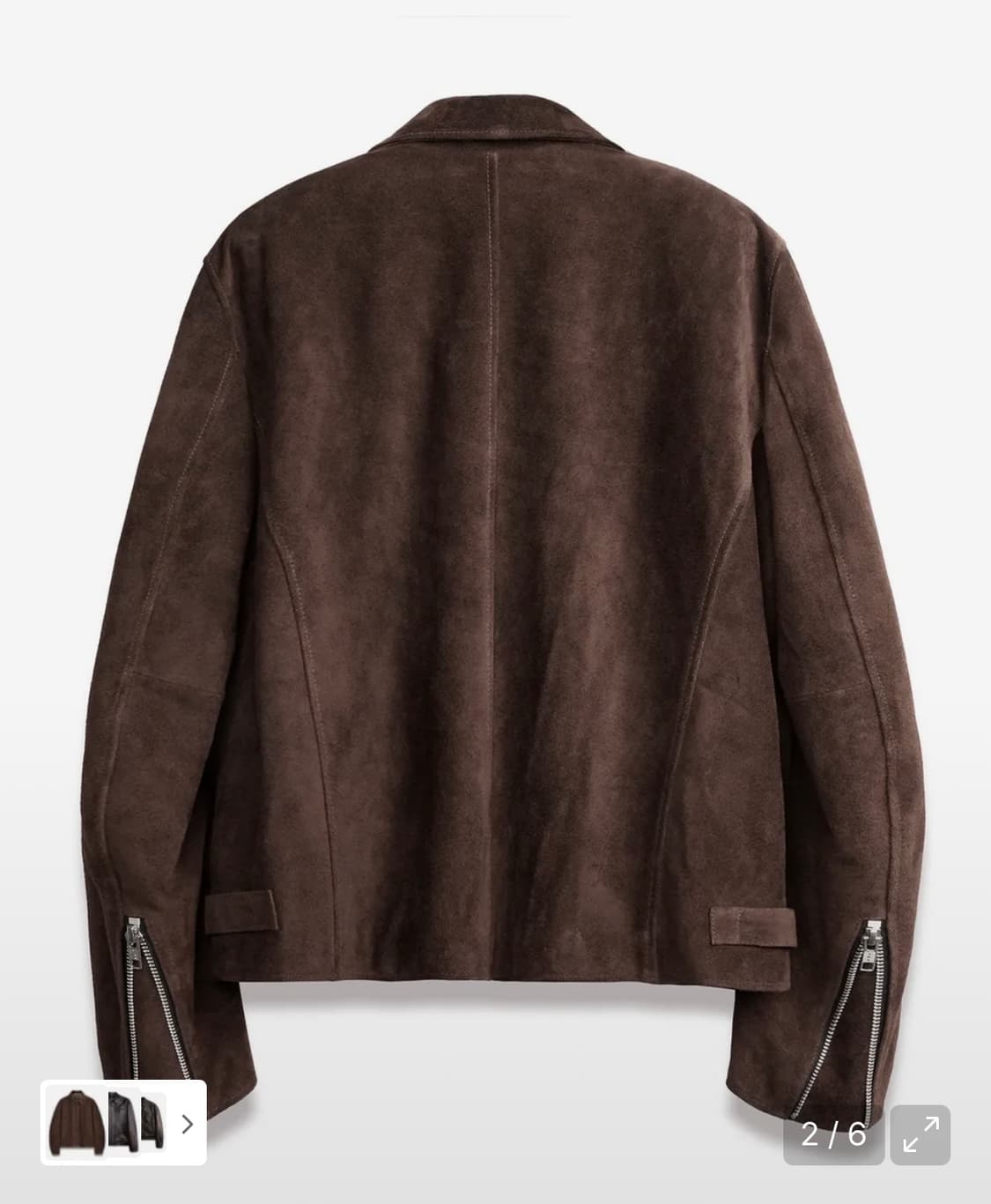 도프제이슨 스웨이드 싱글자켓 모카  상품이미지2