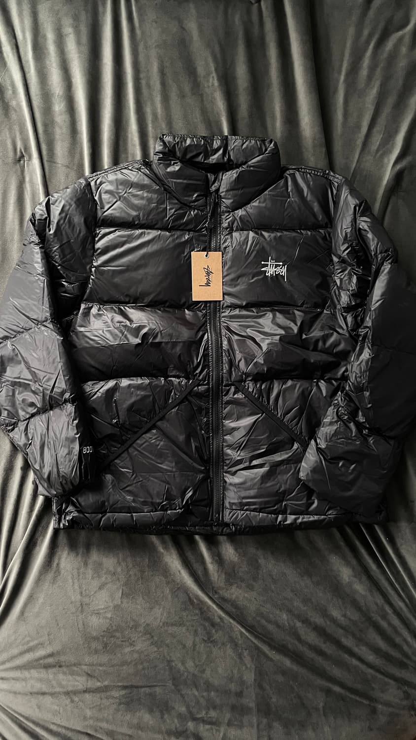 새제품 택포함 스투시 마이크로 립스탐 800 필파워 블랙 푸퍼 패딩 S 상품이미지1