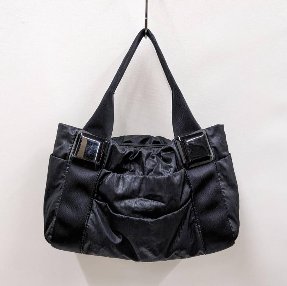 ear PAPILLONNER 나일론 르신 파츠 토트백 이세이미야케 스타일 상품이미지2