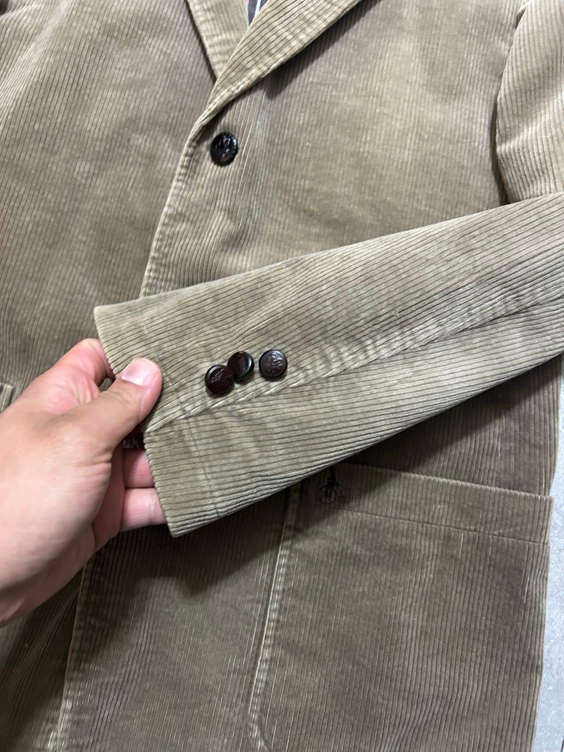90s 빈폴 빈티지 베이지 컬러 코듀로이 블레이쟈 자켓  100size  상품이미지8