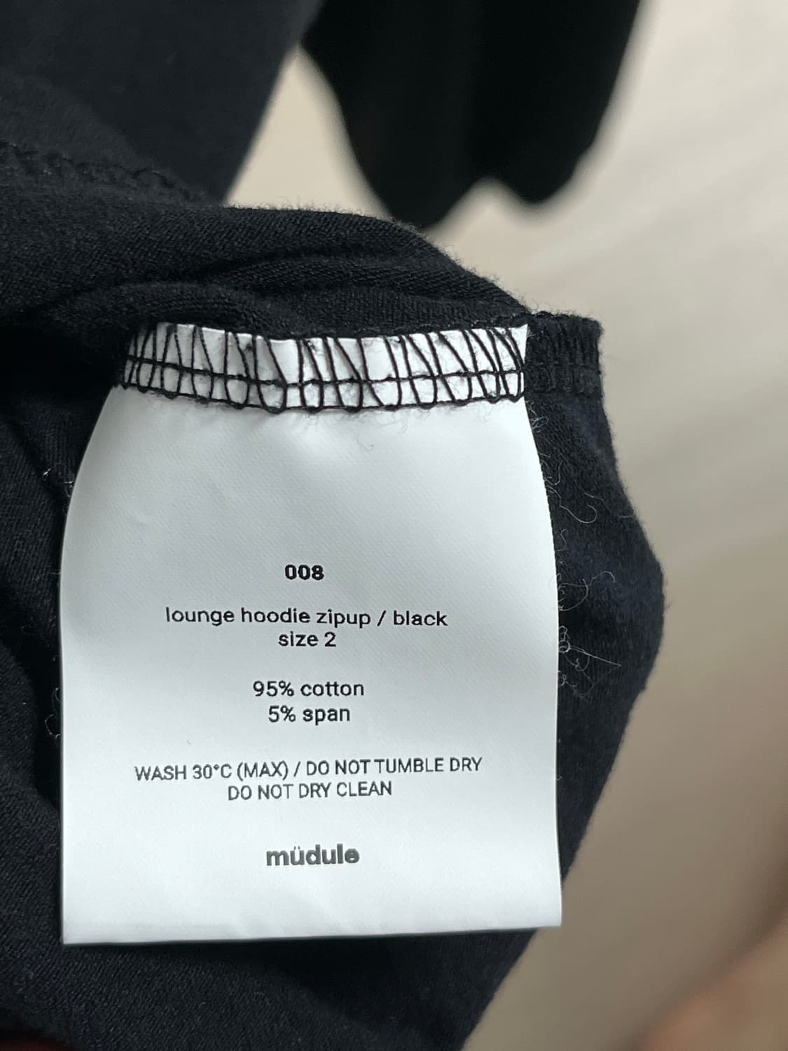 머듈 라운지 집업 블랙 2사이즈  상품이미지4