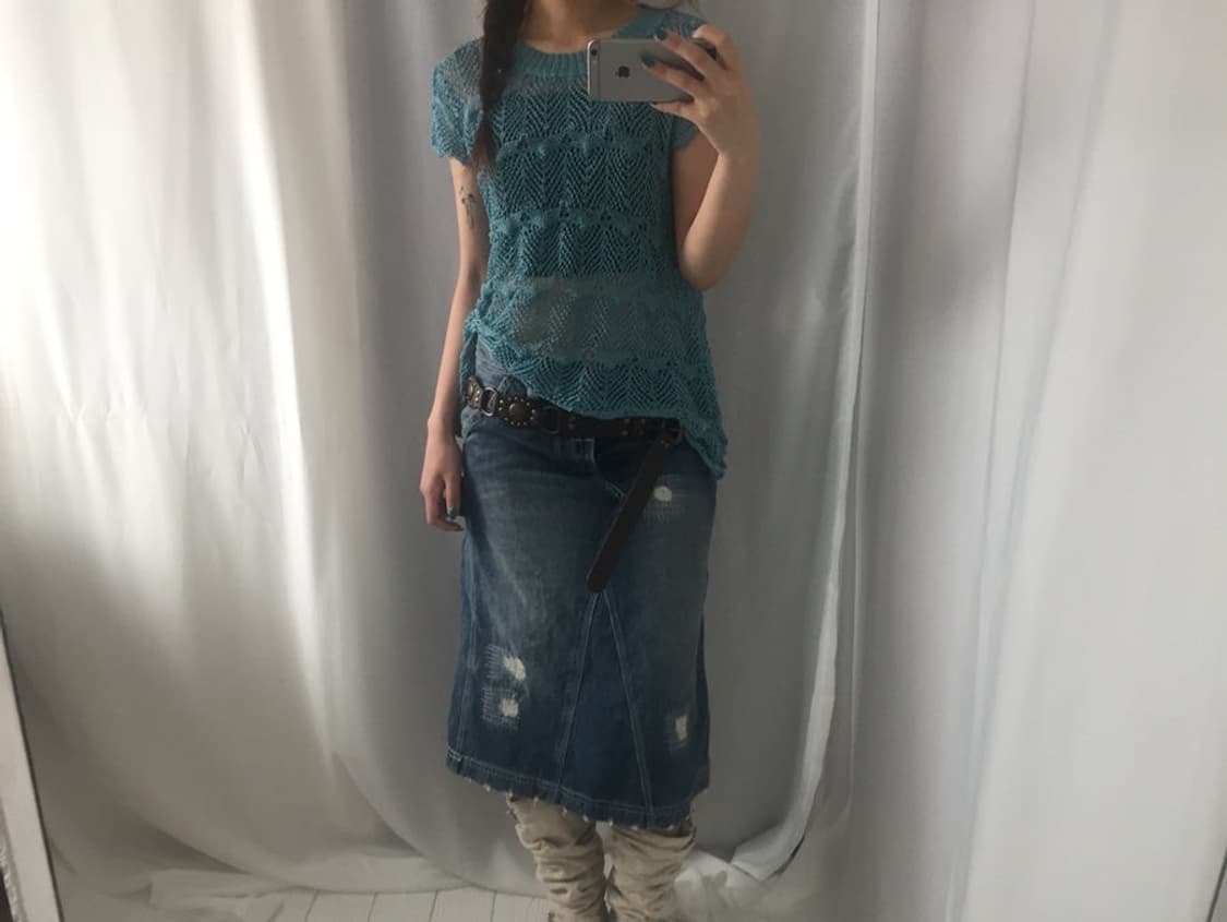 767. lowrise denim midi SK 상품이미지9