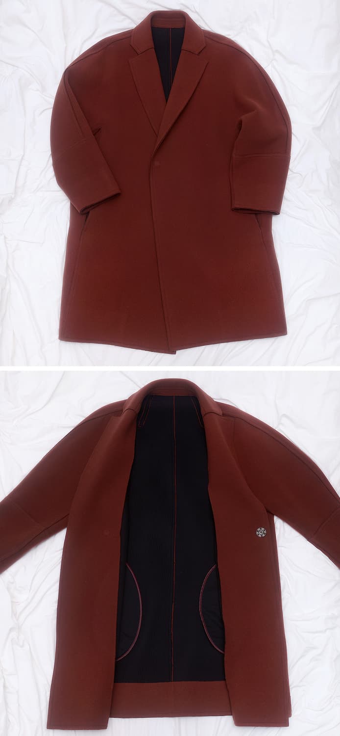 우영미 울캐시미어 핸드메이드 심플 오버코트 (100-105+) 상품이미지2