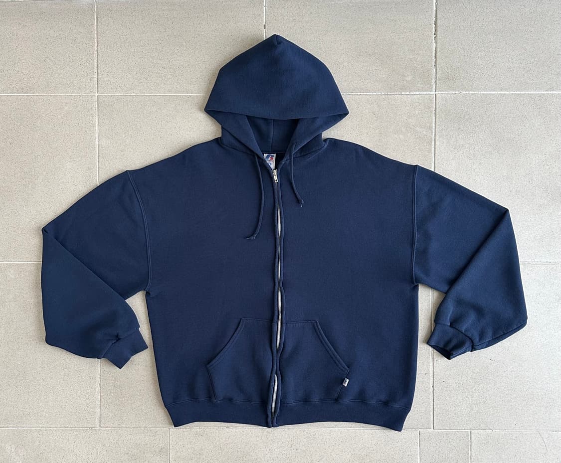 빈티지 러셀 후드집업 네이비 XL 상품이미지1