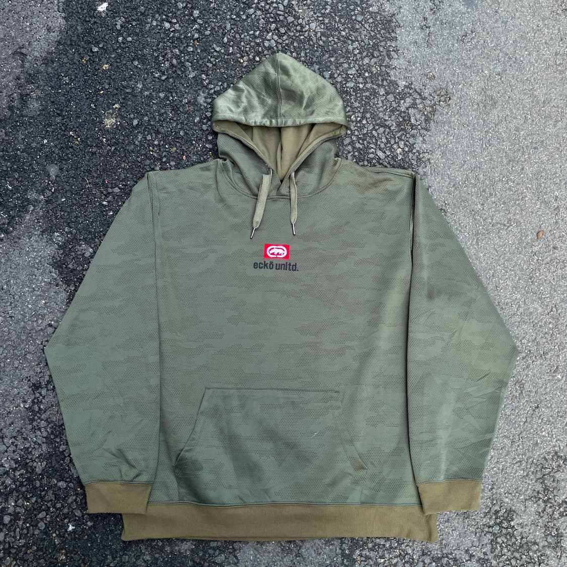 90s 에코 언리미티드 위장 카모 올드스쿨 오버핏 후드티 4L 상품이미지2