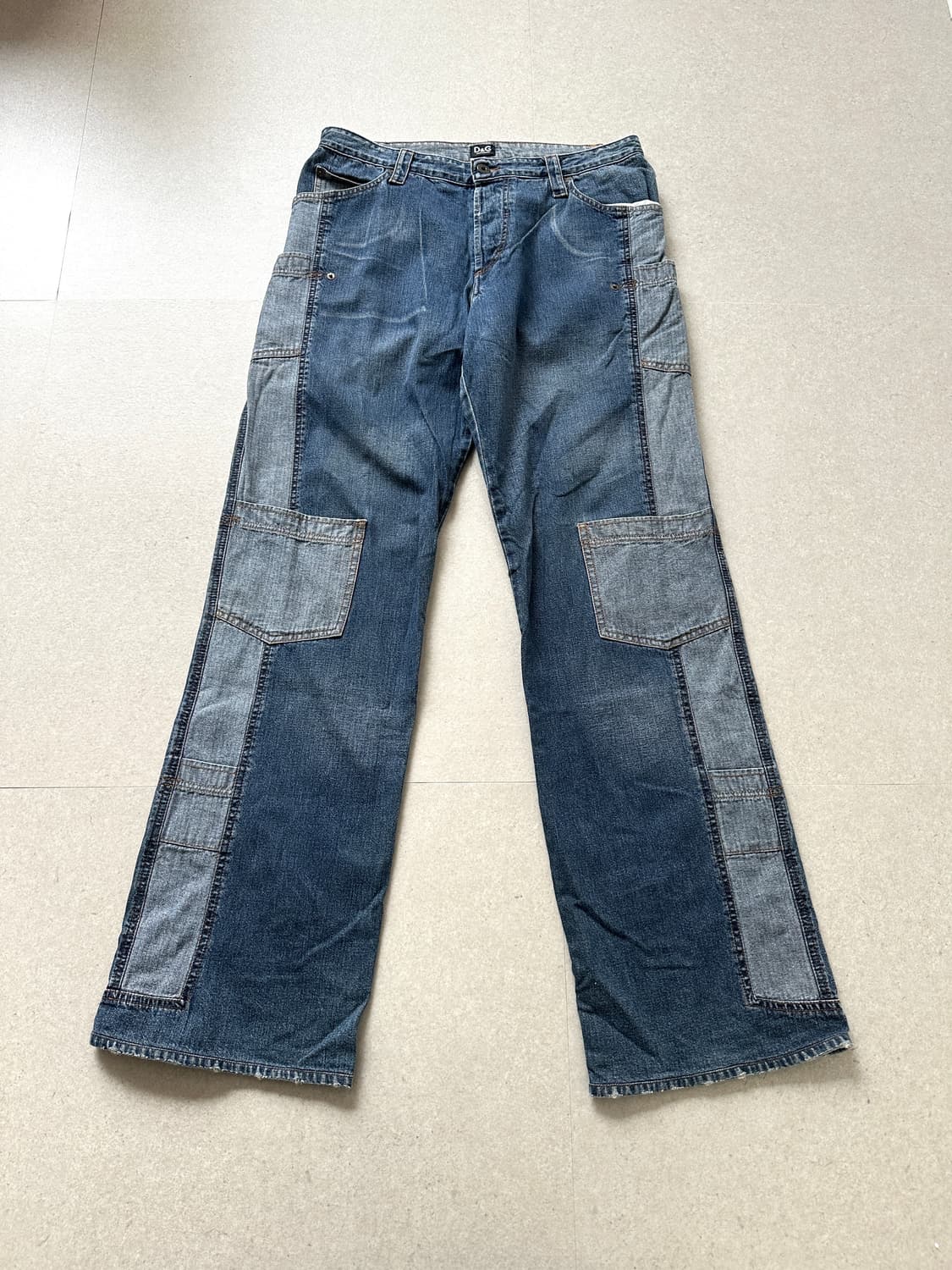 돌체앤가바나 2000s 레이어드 와이드 새깅진 상품이미지4