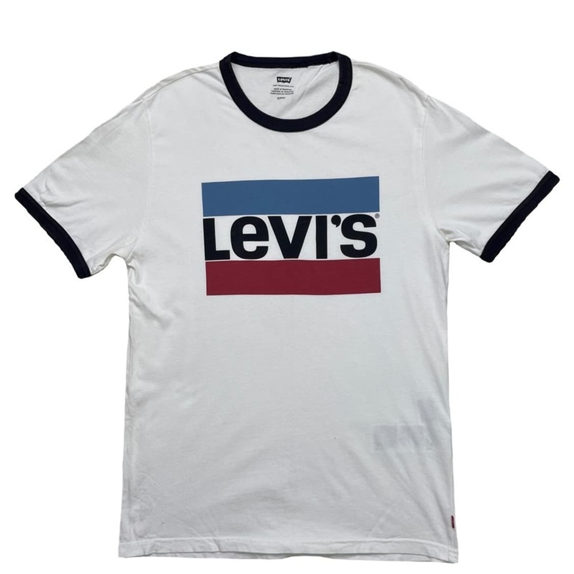 LEVI'S 빅로고 링거 반팔티 화이트 90 상품이미지1