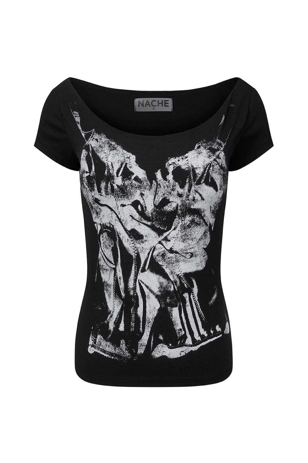 나체 SLIP X-RAY PRINTED T-SHIRT 블랙 상품이미지3