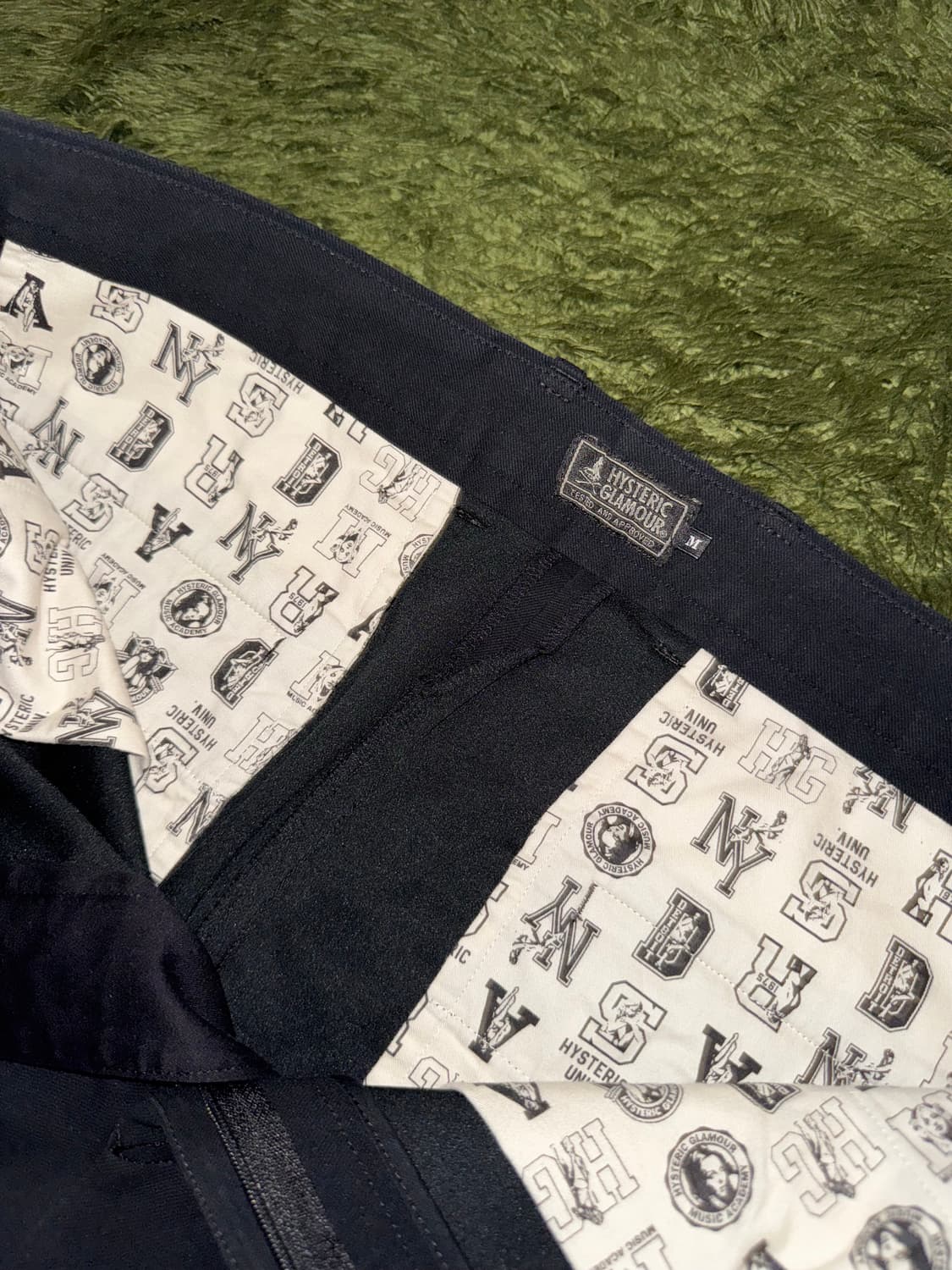 [M] 히스테릭 글래머 코튼 폴리 블렌디드 이지 팬츠 블랙 상품이미지4