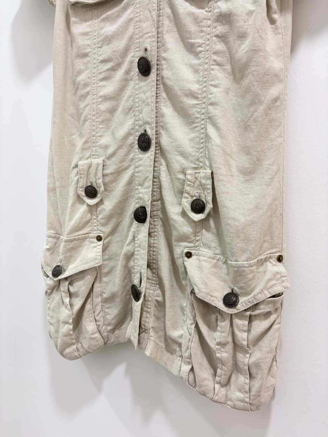 GLEEFUL y2k 린넨 반팔 카고 원피스 상품이미지7