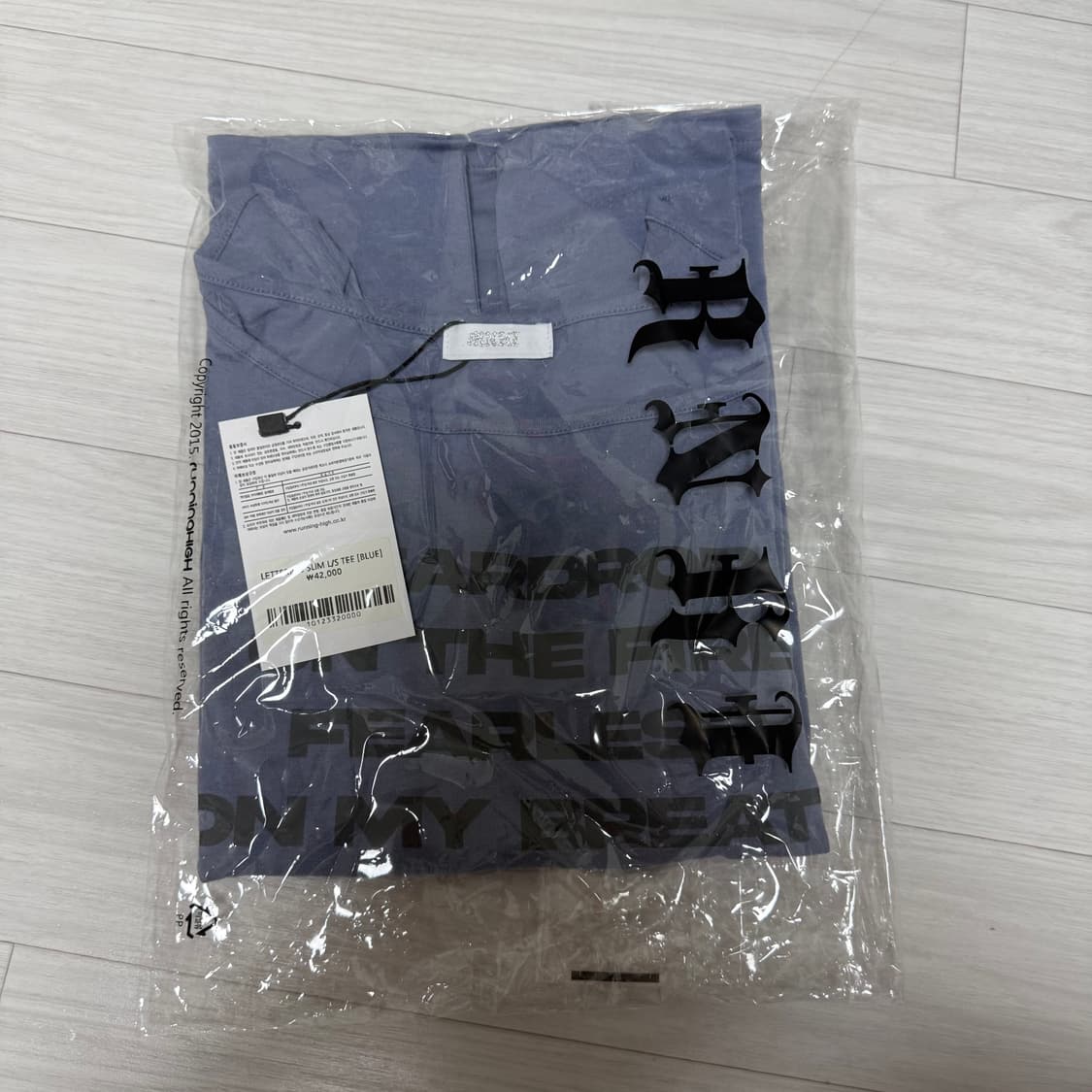 새상품) 러닝하이 레터링 슬림 롱슬리브 상품이미지2