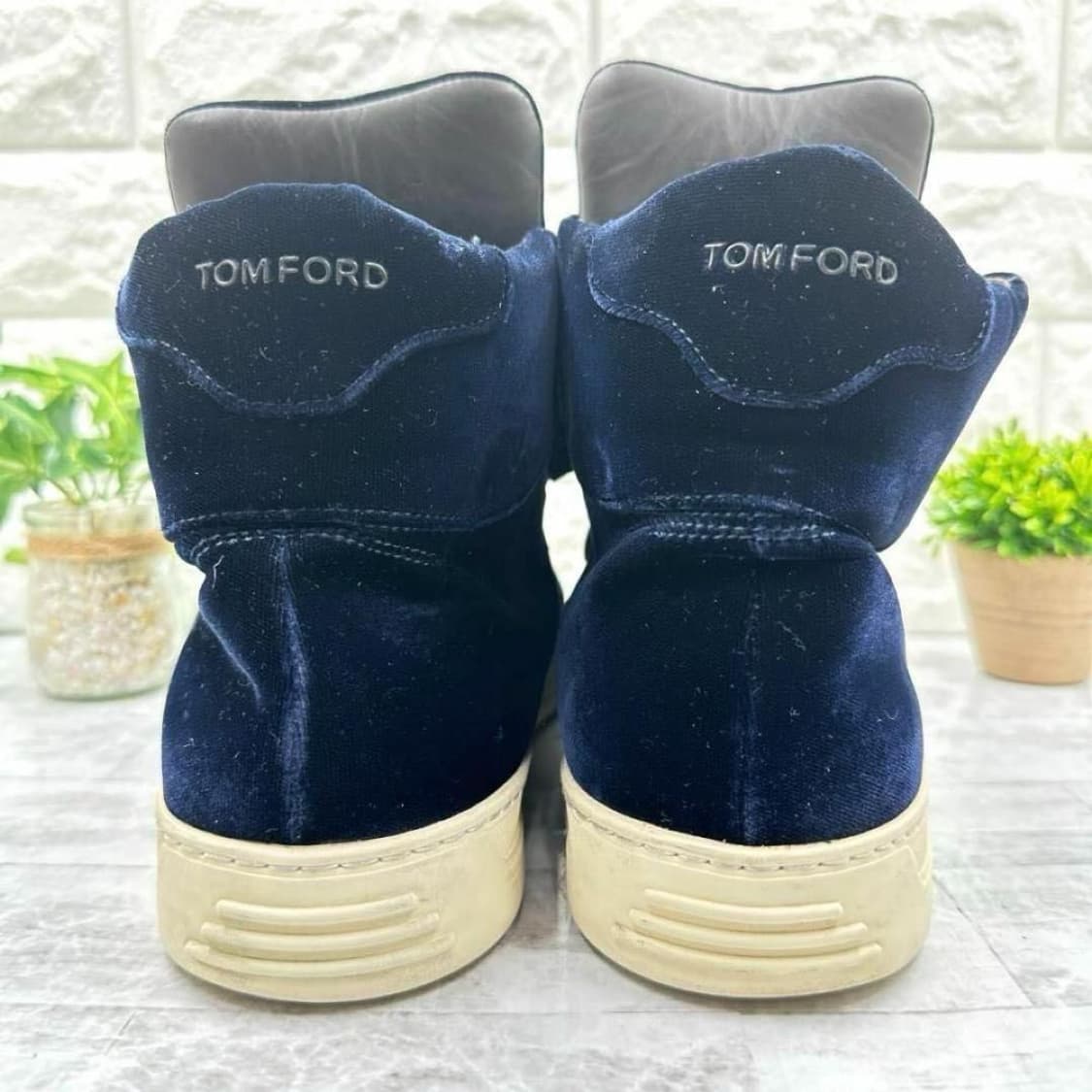 [정품] Tom Ford 벨벳 하이탑 스니커즈 미드탑 (260) 상품이미지3