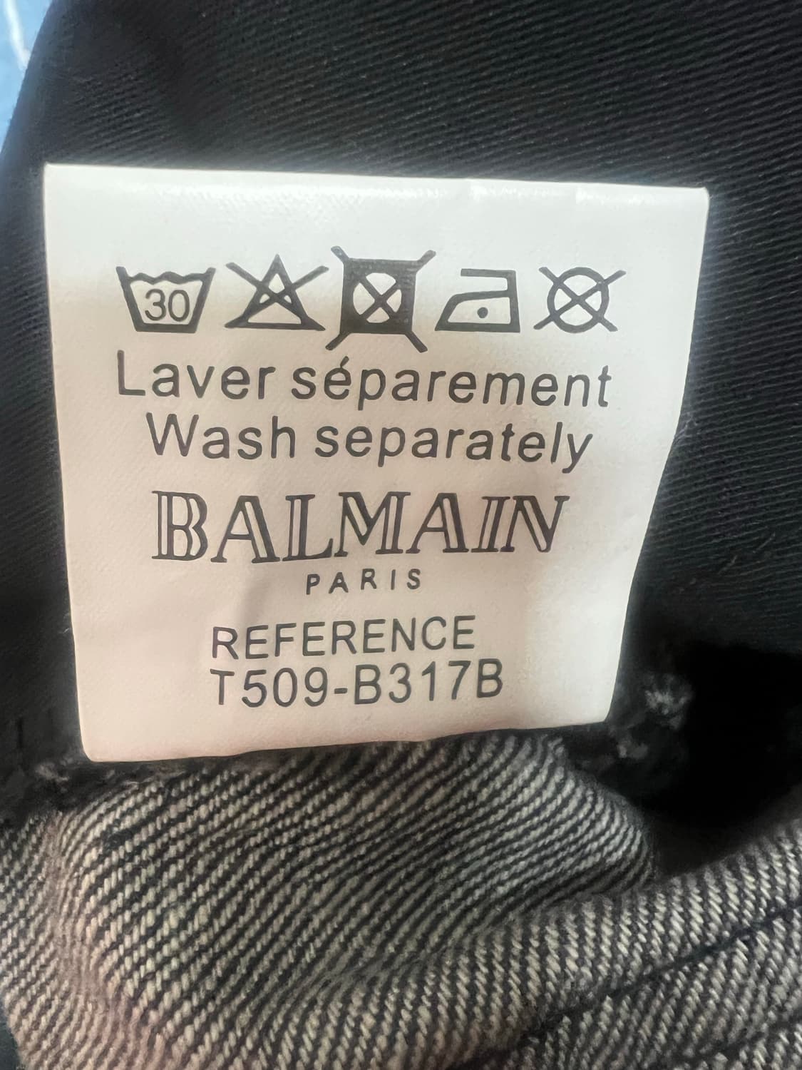 발망 메인라벨 6포켓 슬림 바이커진 32사이즈 흑청 빈티지 상품이미지4