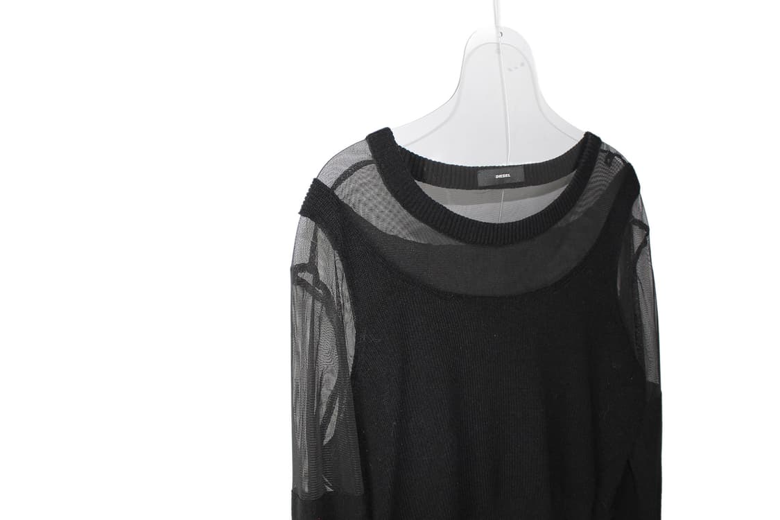 디젤 메쉬 레이어링 원피스 상품이미지2