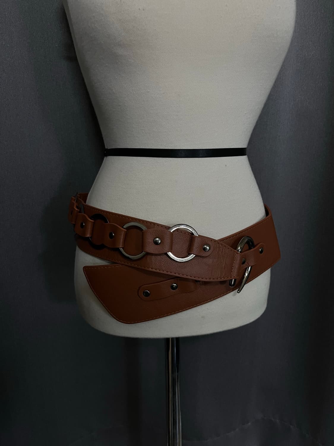 보헤미안 y2k 브라운 버클벨트 상품이미지1