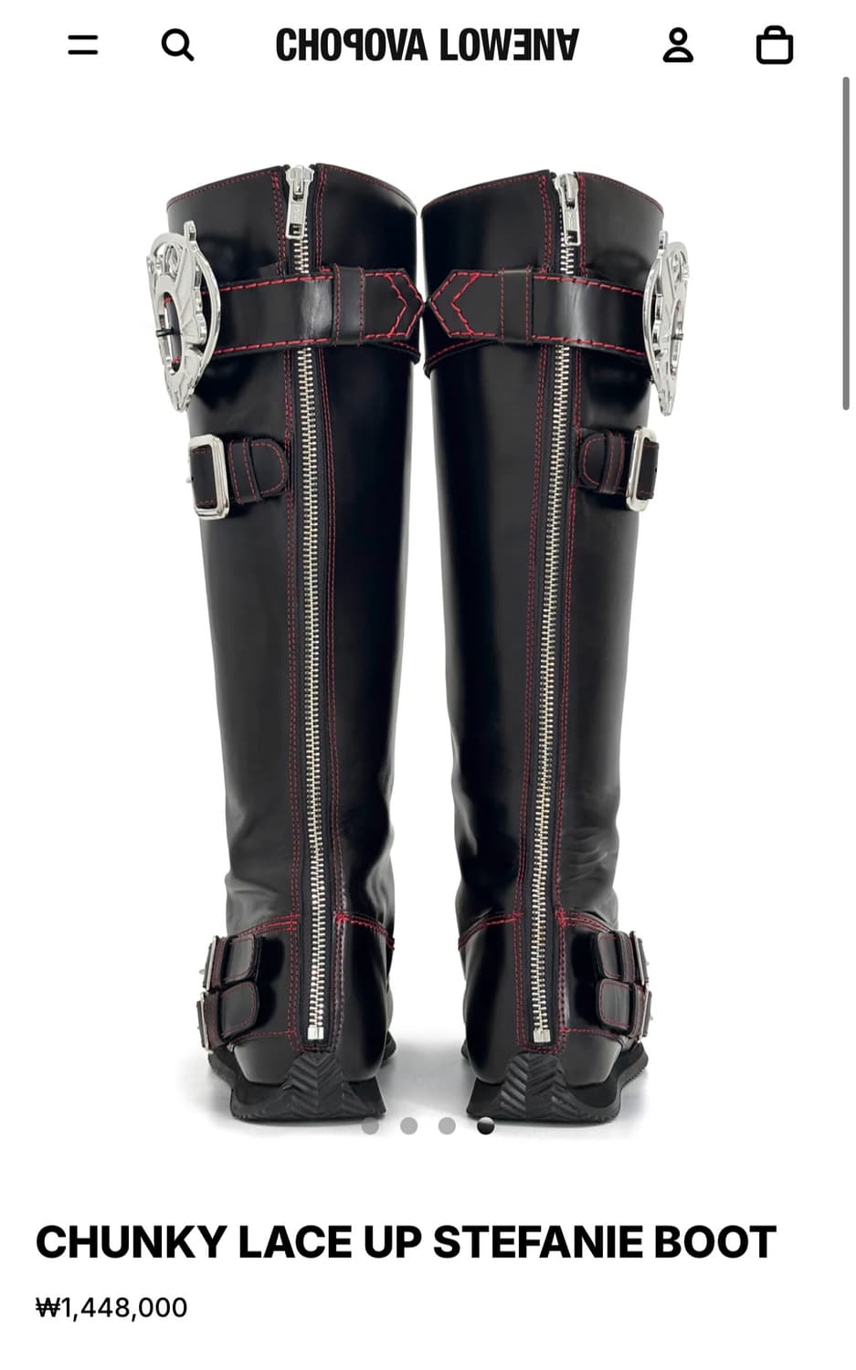 [37]초포바 로위나 25fw 청키 레이스업 부츠 상품이미지5