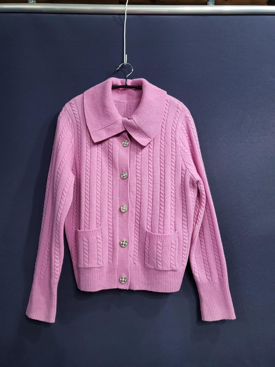 JW 모(울)케이블 카라 가디건 상품이미지1