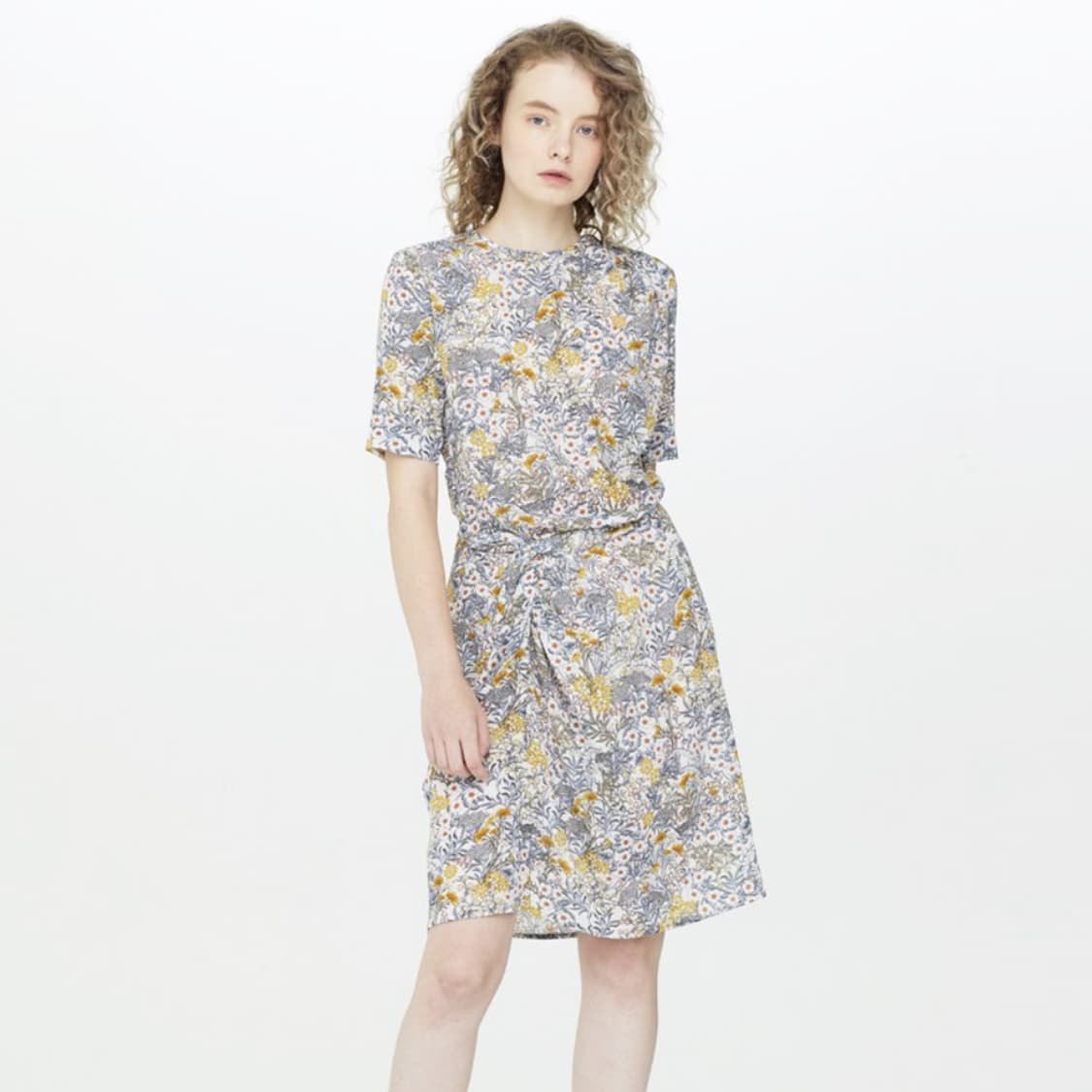 하가히(Hagahi) 트위스트 시스루 미디원피스 55 새상품 상품이미지7