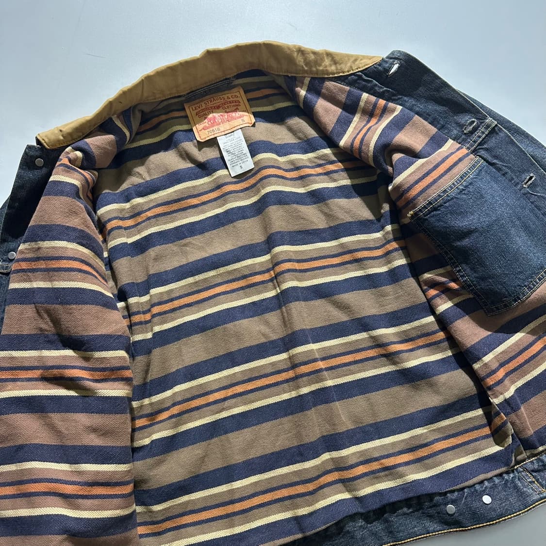 리바이스 카라 배색 데님 트러커 청자켓 상품이미지10