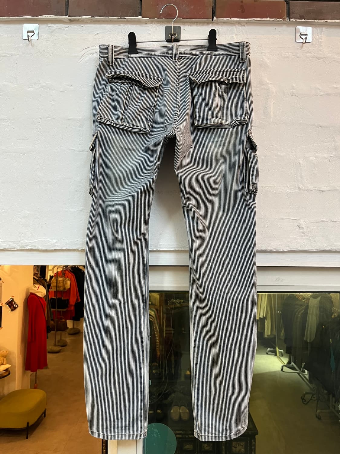 Global Work 스트라이프 데님 카고 진 L 상품이미지6