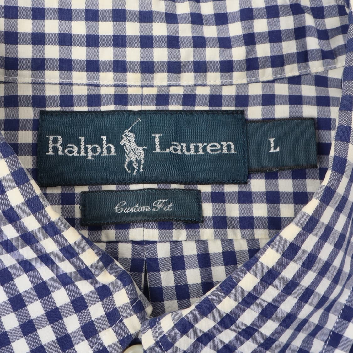 폴로 랄프로렌 블루 깅엄체크 커스텀핏 셔츠 상품이미지8