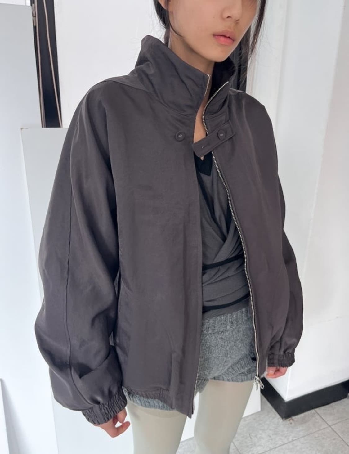 (구해요) 울리카상투스 봄버 자켓 딥브라운 상품이미지1